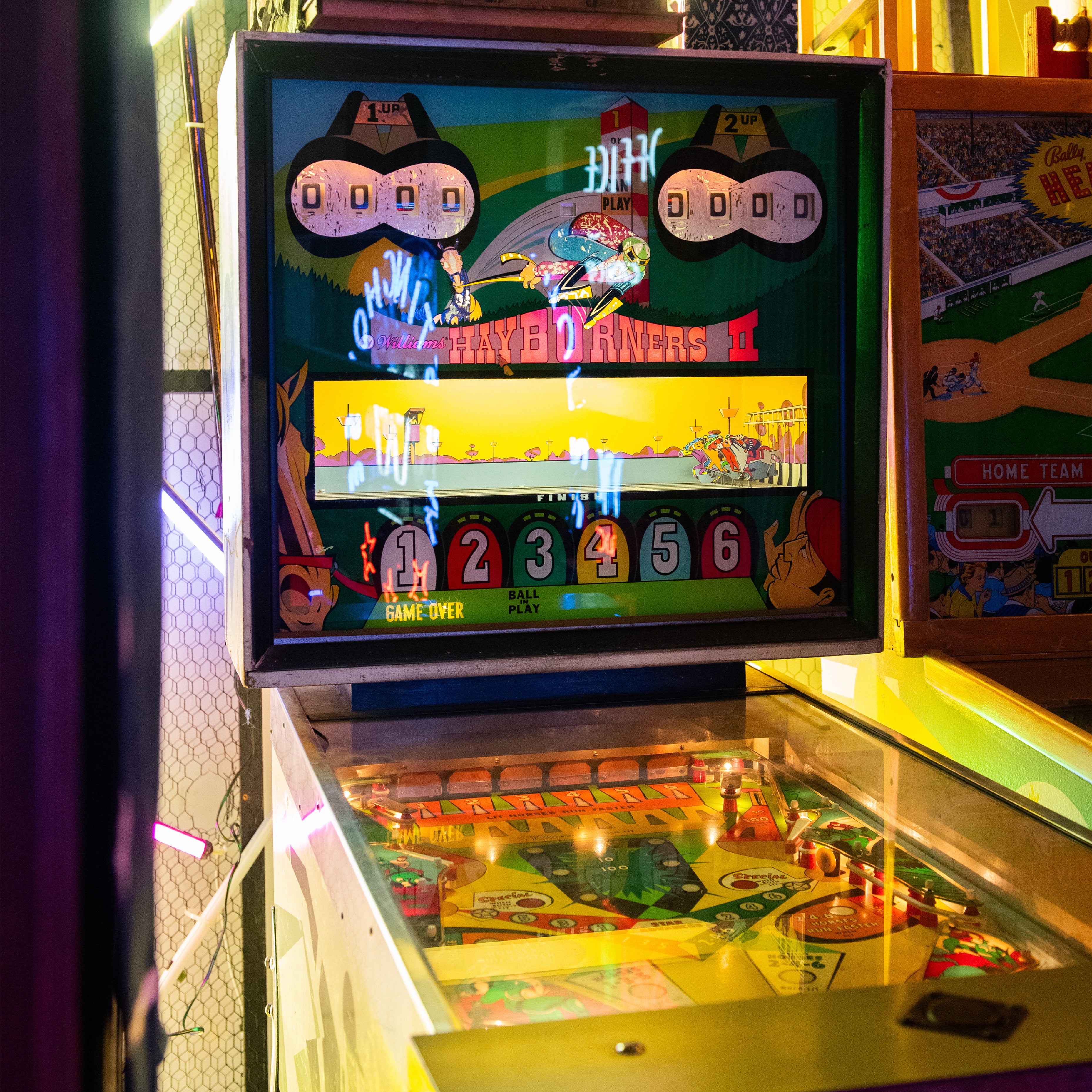 Vintage “Hayburners 2” Pinball Machine – TWIN PINE