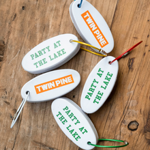 Load image into Gallery viewer, TWIN PINE Party at the Lake Keychain
