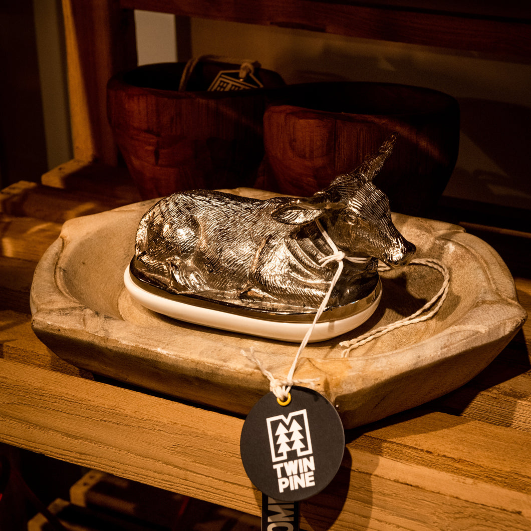 TWIN PINE Steer Butter Dish