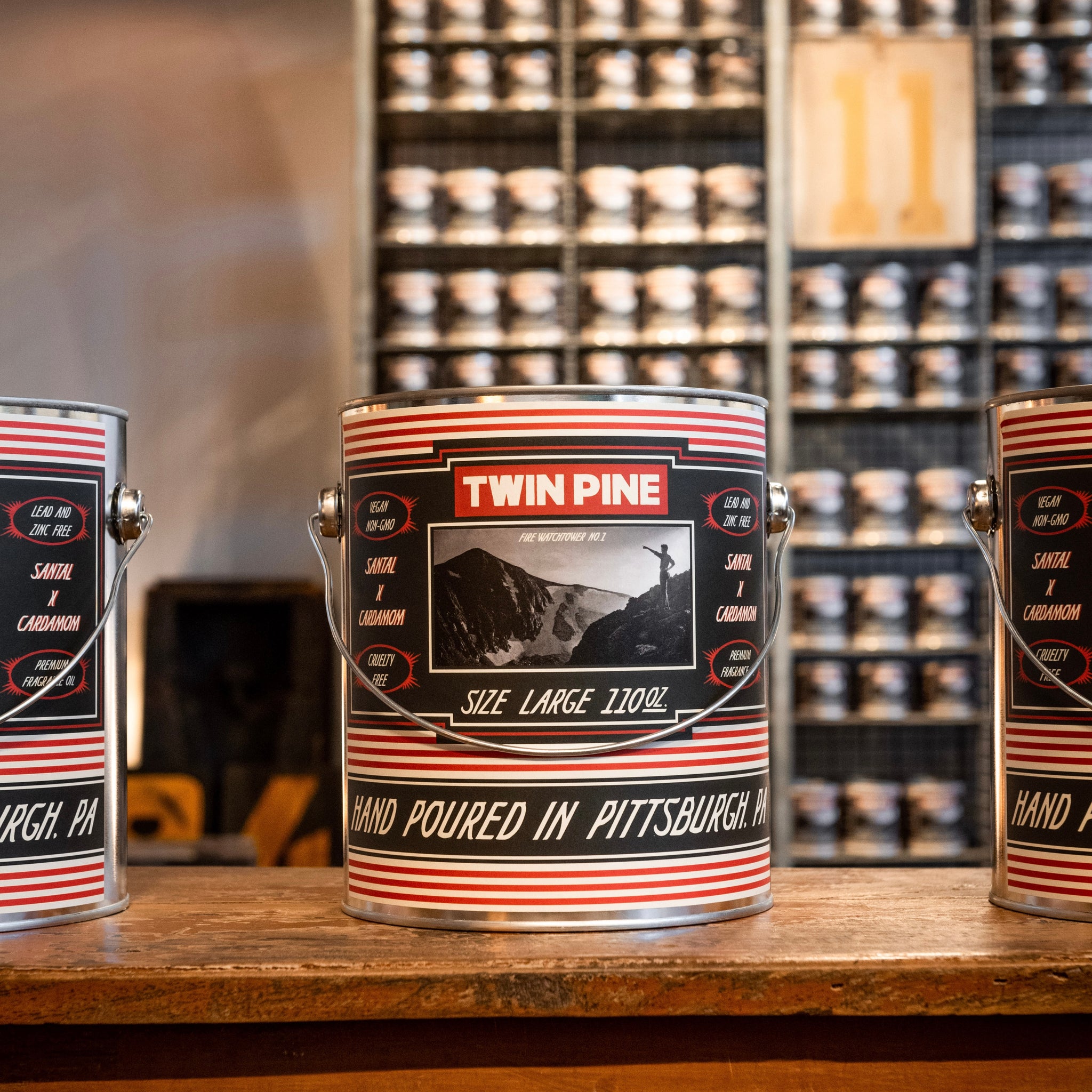 TWIN PINE 'Fire Watchtower' House Candle No.1 Full Size 110 OZ.