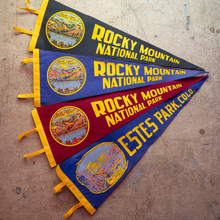 Load image into Gallery viewer, New Old Stock Rocky Mountain National Park &amp; Estes Park Felt Pennant, c. 1920s–1930s

