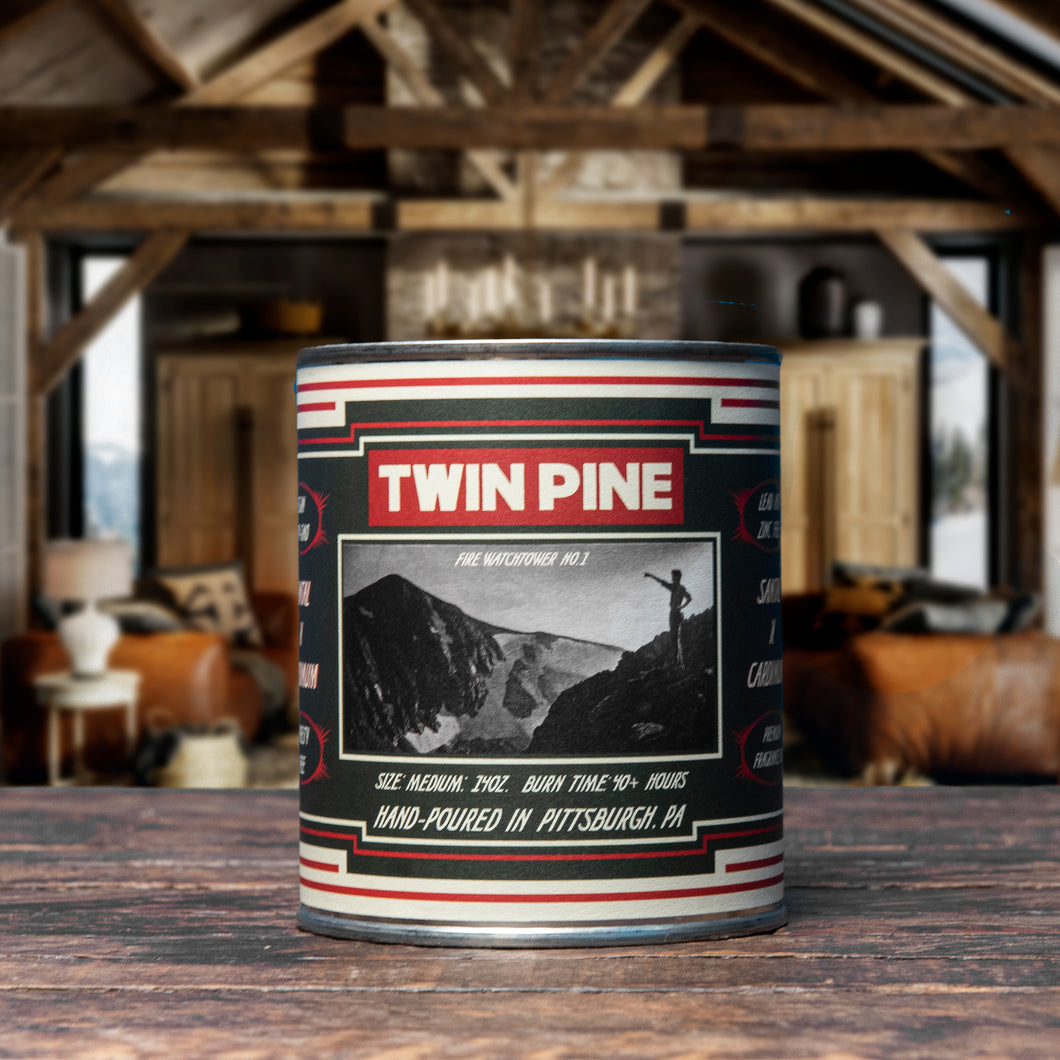 TWIN PINE 'Fire Watchtower' House Candle No.1 Medium 14 OZ.