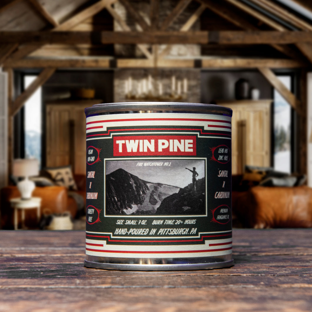 TWIN PINE 'Fire Watchtower' House Candle No.1 Small 7 OZ.
